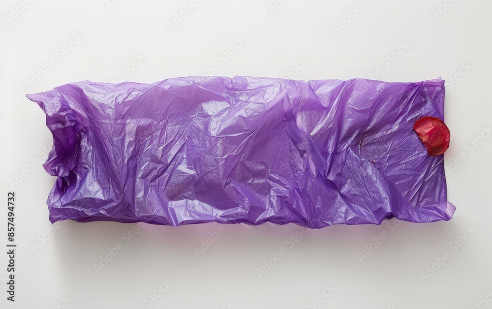Vivid Purple Crumpled Plastic Bag on a Flat Surface Vivid Purple Crumpled Plastic Bag on a Flat Surface
