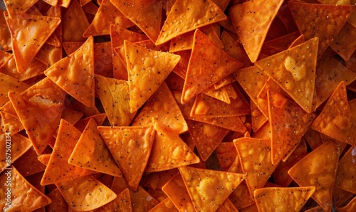 Bright Orange Doritos in a Large Pile