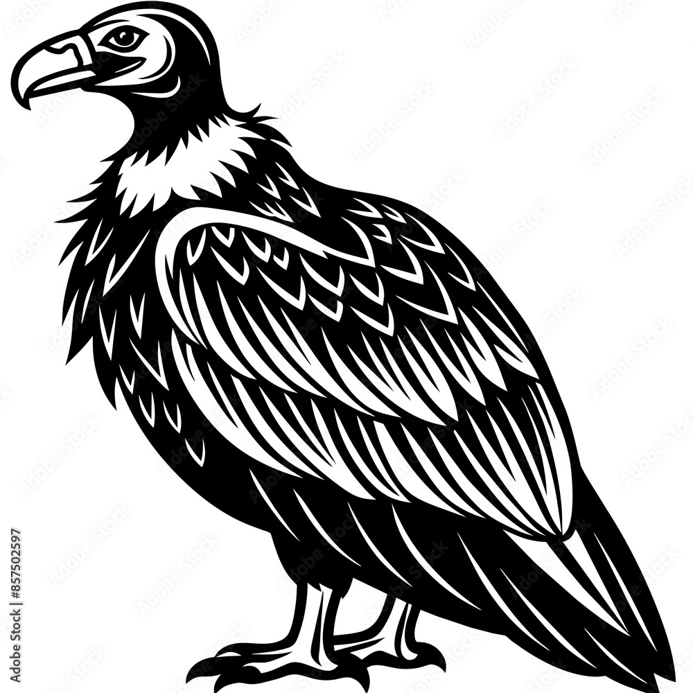 Fototapeta premium Stunning California Condor Vector Illustration High-Quality Art for Designers