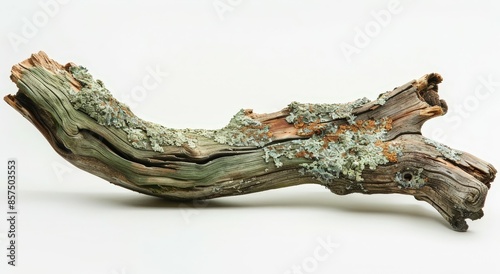 Natural Wood Driftwood with Moss and Lichen © Riya