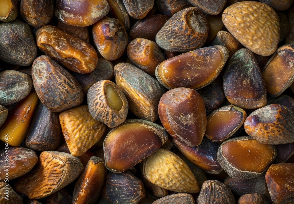 High-Quality Close-Up of Unpeeled Pine Nuts High-Quality Close-Up of Unpeeled Pine Nuts