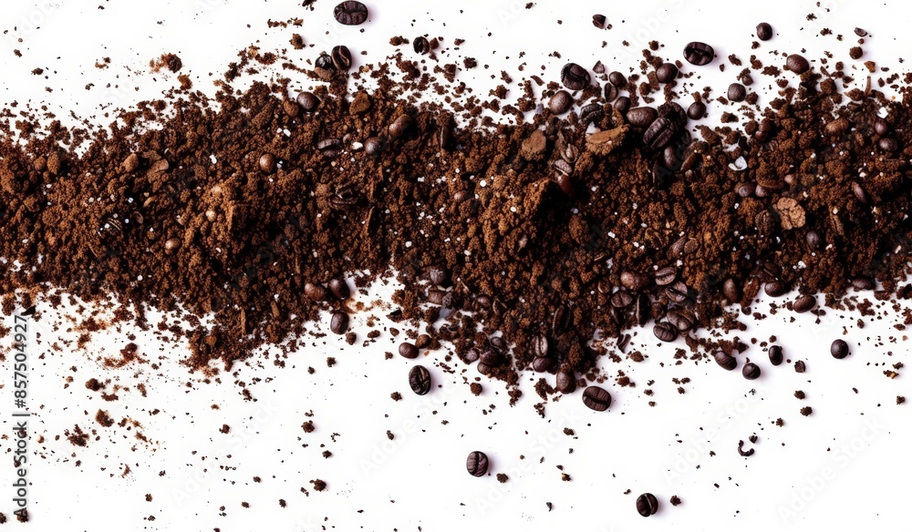 Cocoa Powder Line Art with White Background Cocoa Powder Line Art with White Background