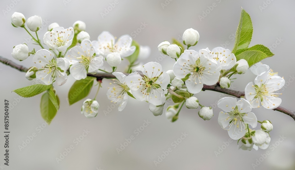 Fototapeta premium Blossoming Spring Orchard, Fresh Apple Harvest