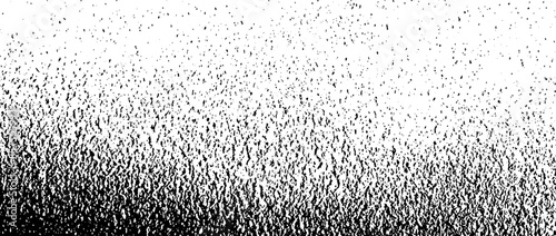 Black grit grunge texture. Grainy eroded overlay background. Distressed noise surface with dust, particles, specks, speckles. Rough dirty granule lino backdrop texture of concrete or cement. Vector