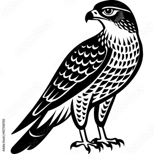 Stunning Cooper's Hawk Vector Illustration: High-Quality Digital Art for Nature Enthusiasts