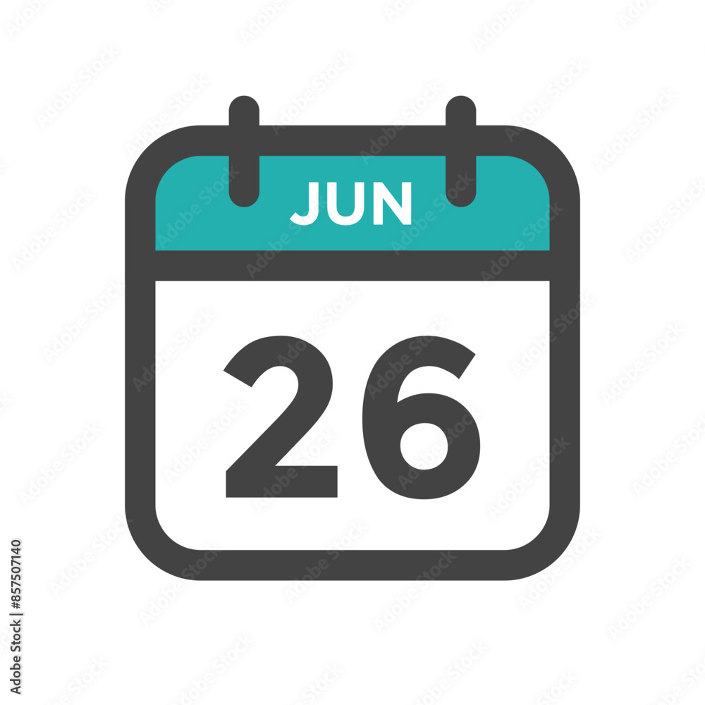June 26 Calendar Day or Calender Date for Deadlines or Appointment June 26 Calendar Day or Calender Date for Deadlines or Appointment