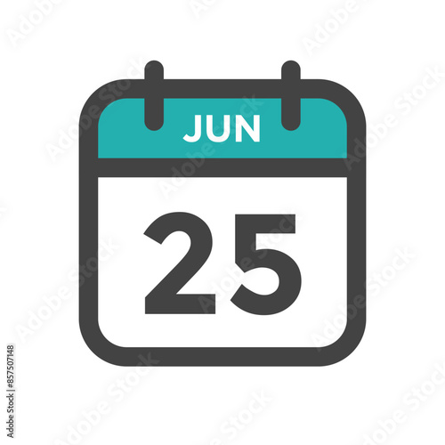 June 25 Calendar Day or Calender Date for Deadlines or Appointment