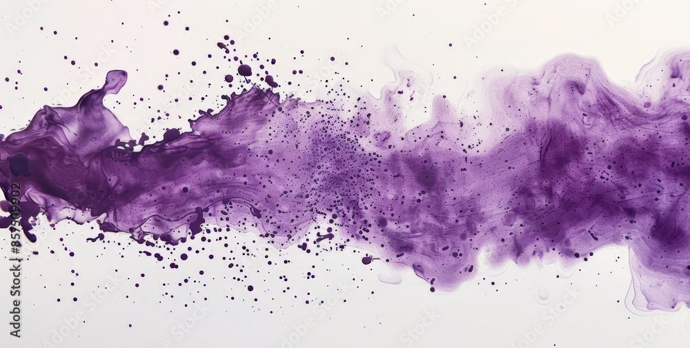 Fototapeta premium Abstract Art Painted Purple with Watercolors