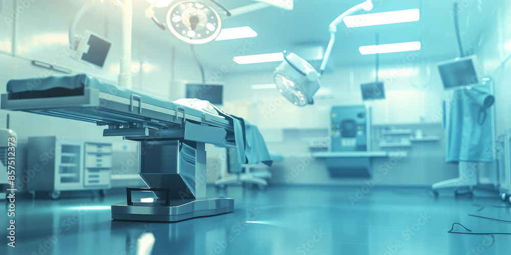 Blurred background of modern operating room, backdrop, nobody Blurred background of modern operating room, backdrop, nobody