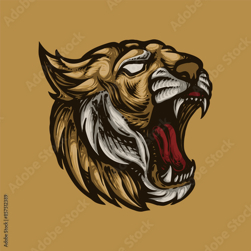 roar tiger vector illustration design