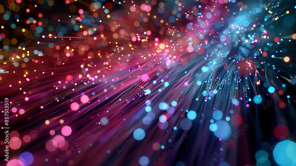 Internet data travels through thin glass strands called fiber optics.