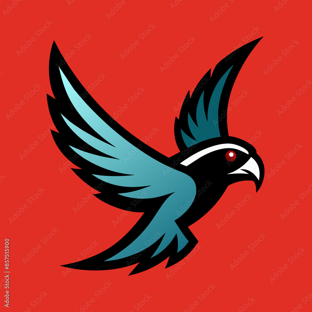 Fototapeta premium Graceful Falcon Bird Logo Vector Illustration for Dynamic Branding