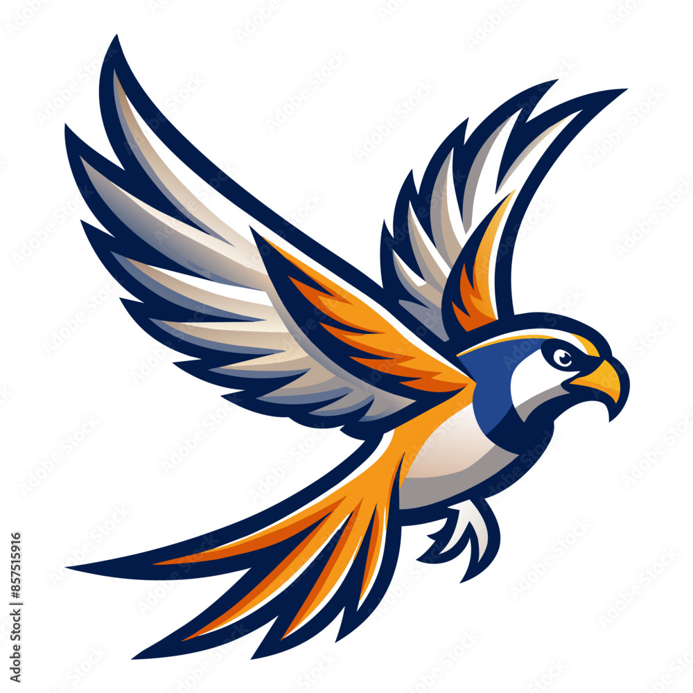 Fototapeta premium Graceful Falcon Bird Logo Vector Illustration for Dynamic Branding