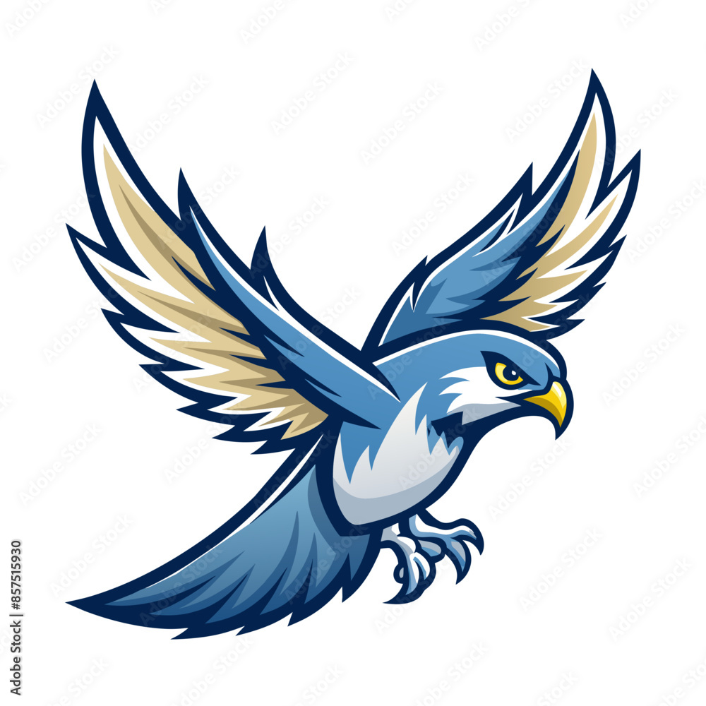 Graceful Falcon Bird Logo Vector Illustration for Dynamic Branding