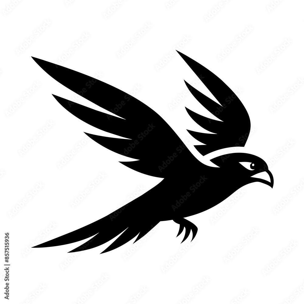 Obraz premium Graceful Falcon Bird Logo Vector Illustration for Dynamic Branding