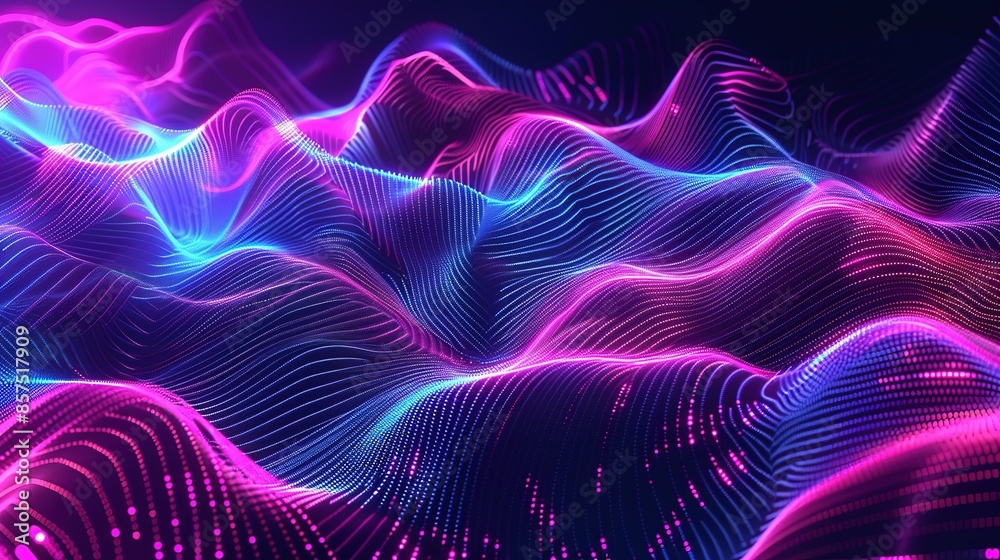 Abstract futuristic background with pink blue glowing neon moving high speed wave lines generative ai image Abstract futuristic background with pink blue glowing neon moving high speed wave lines generative ai image