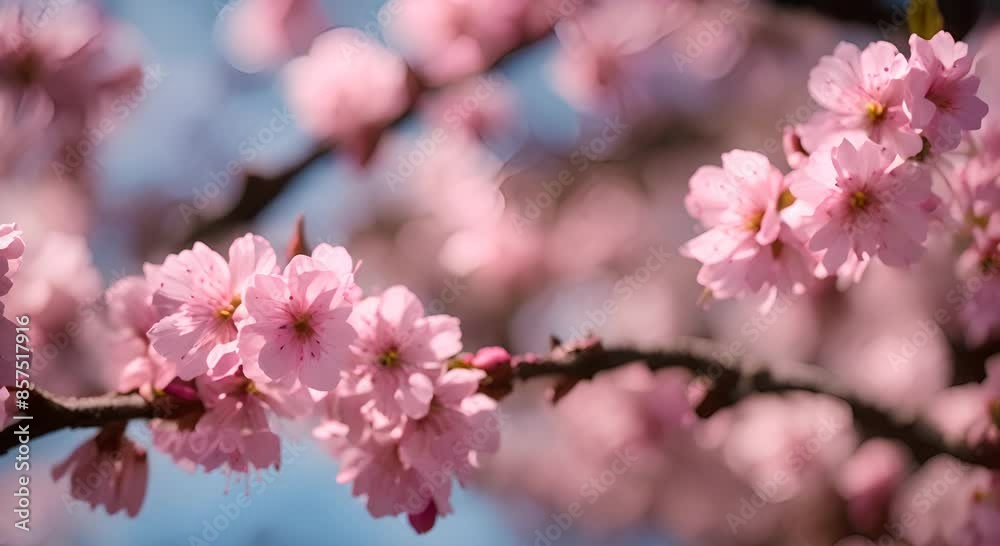 pink cherry blossom ai video 