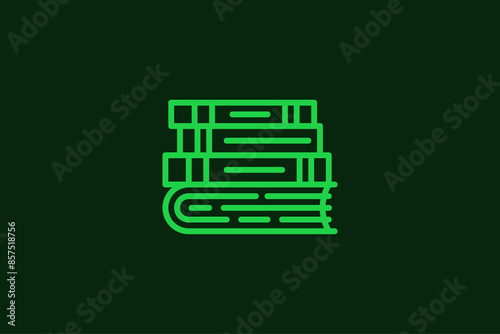 books illustration in flat style design. Vector illustration. 