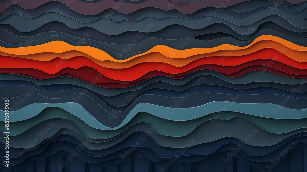 digital illustration of layered paper in a wavy pattern, featuring a colorful spectrum of hues reminiscent of world country flags. digital illustration of layered paper in a wavy pattern, featuring a colorful spectrum of hues reminiscent of world country flags.