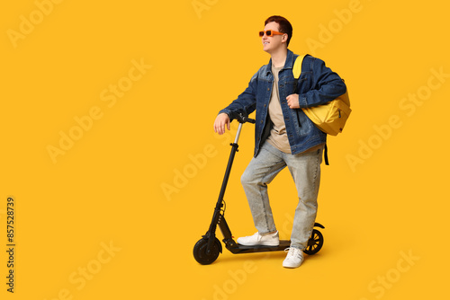 Male student with modern el...