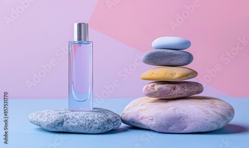 Pastel Color Rocks Stacked ...