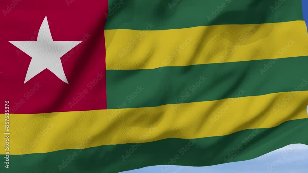 Togo Flag Waving Zoom in Togo Flag Waving Zoom in