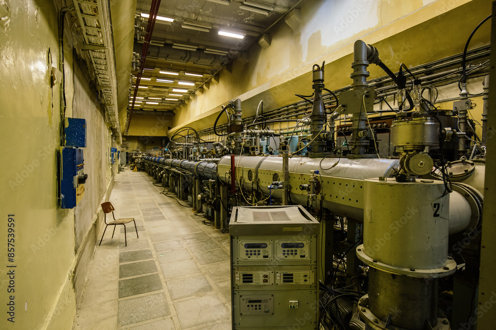 Large metal tube of particle accelerator Large metal tube of particle accelerator