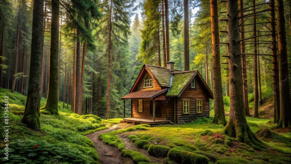 Secluded house nestled in the woods, cabin, forest, nature, trees, isolation, tranquility, wilderness, rural, peaceful, remote, cozy, wooden, serenity, hideaway, solitude, greenery Secluded house nestled in the woods, cabin, forest, nature, trees, isolation, tranquility, wilderness, rural, peaceful, remote, cozy, wooden, serenity, hideaway, solitude, greenery