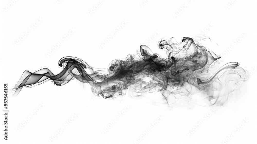Black smoke on white background Black smoke on white background