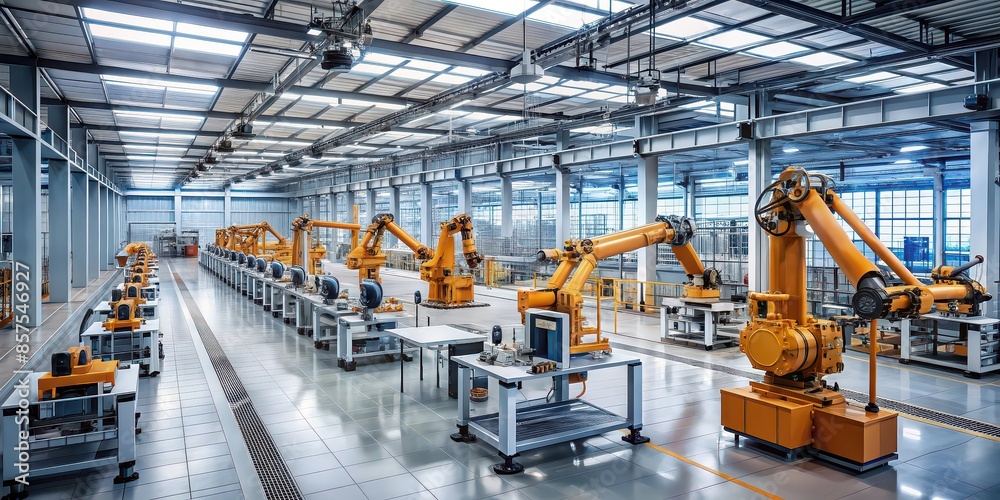 Modern industrial factory with advanced robotics and automation technology , robotics, automation, engineering, production, machinery, facility, manufacturing, technology, innovation Modern industrial factory with advanced robotics and automation technology , robotics, automation, engineering, production, machinery, facility, manufacturing, technology, innovation