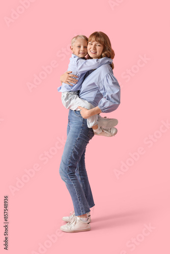 Happy mother and her little...