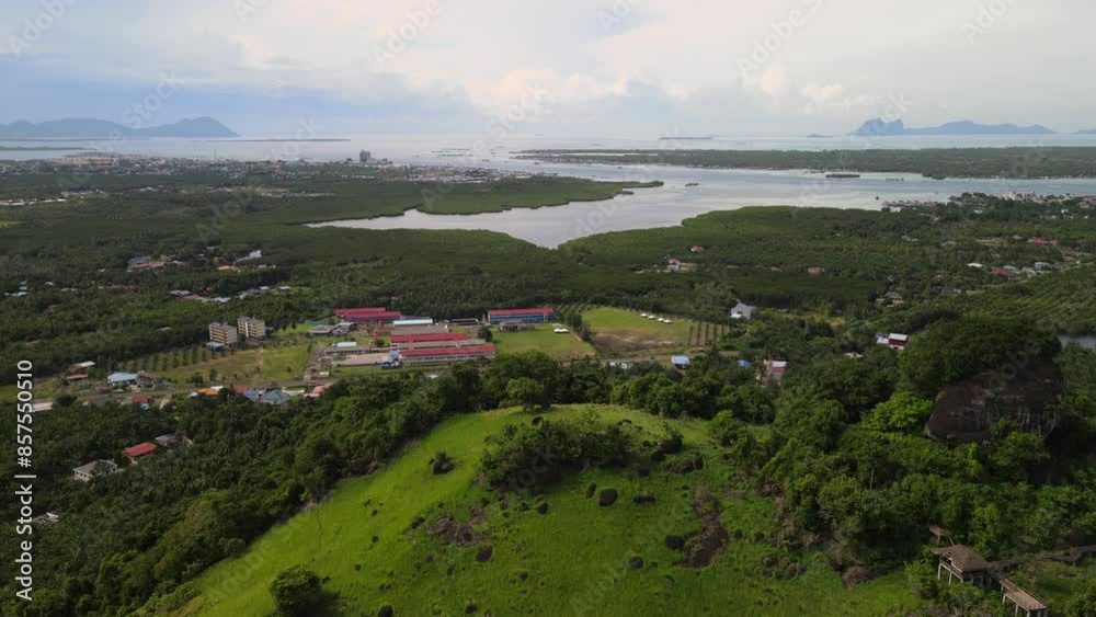 The aerial view of Semporna in the Sabah state of Malaysia The aerial view of Semporna in the Sabah state of Malaysia
