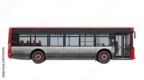 Modern bus on a transparent background
