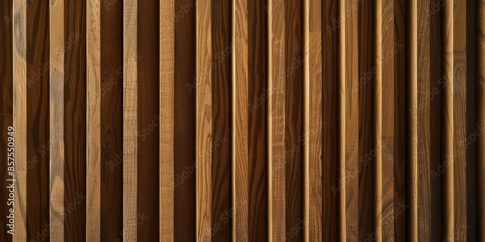 Closeup Detail of wooden wall texture with a linear relief, wooden slats background Closeup Detail of wooden wall texture with a linear relief, wooden slats background