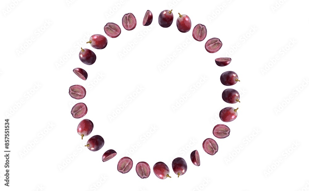 Obraz premium ぶどうのフレーム ①