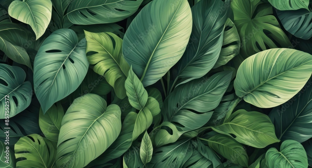 custom made wallpaper toronto digitalLeaf background. Green leaf patern background