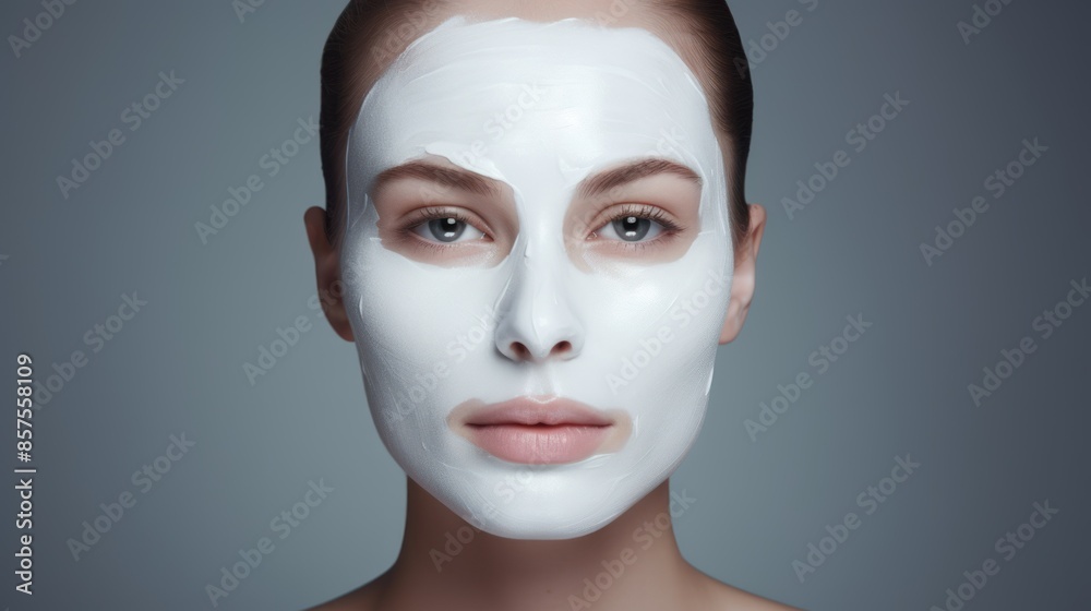 Serene Beauty with Facial Mask