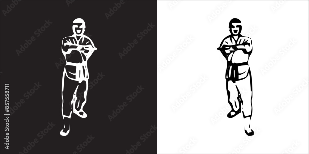 IIlustration Vector graphics of martial art icon IIlustration Vector graphics of martial art icon