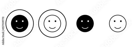 smile icon set. smile emoticon icon. feedback