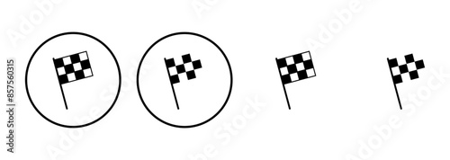 Racing flag icon set. race flag icon.Checkered racing flag icon