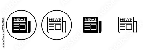 Newspaper icon set. news paper vector sign