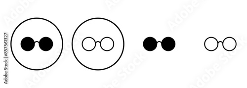 Glasses icon set. Glasses vector icon