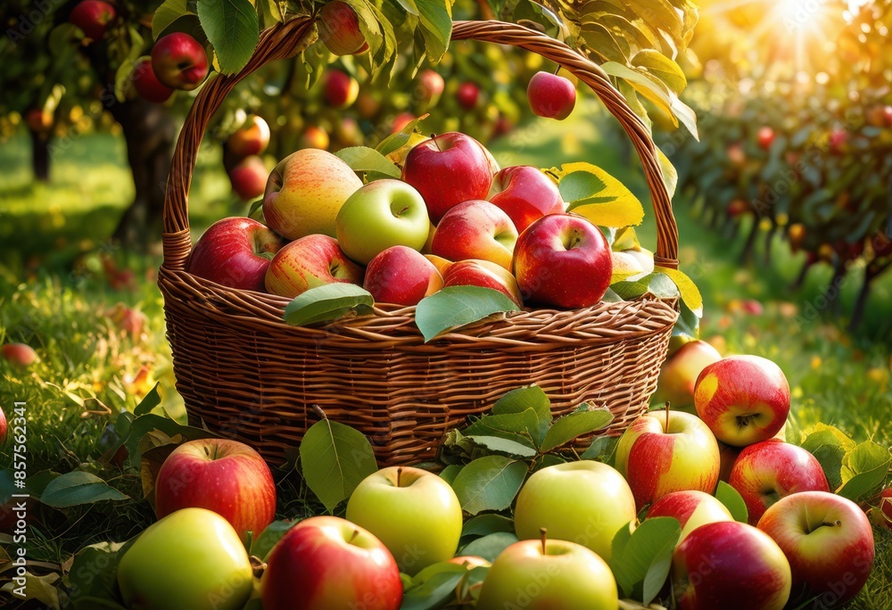 basket freshly picked ripe fruits woven container, apples, harvest, agriculture, organic, healthy, natural, delicious, juicy, red, green, farm, orchard basket freshly picked ripe fruits woven container, apples, harvest, agriculture, organic, healthy, natural, delicious, juicy, red, green, farm, orchard