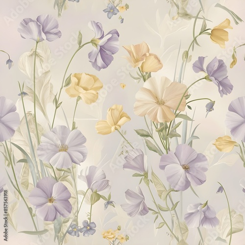 Wallpaper Mural background with flowers Torontodigital.ca