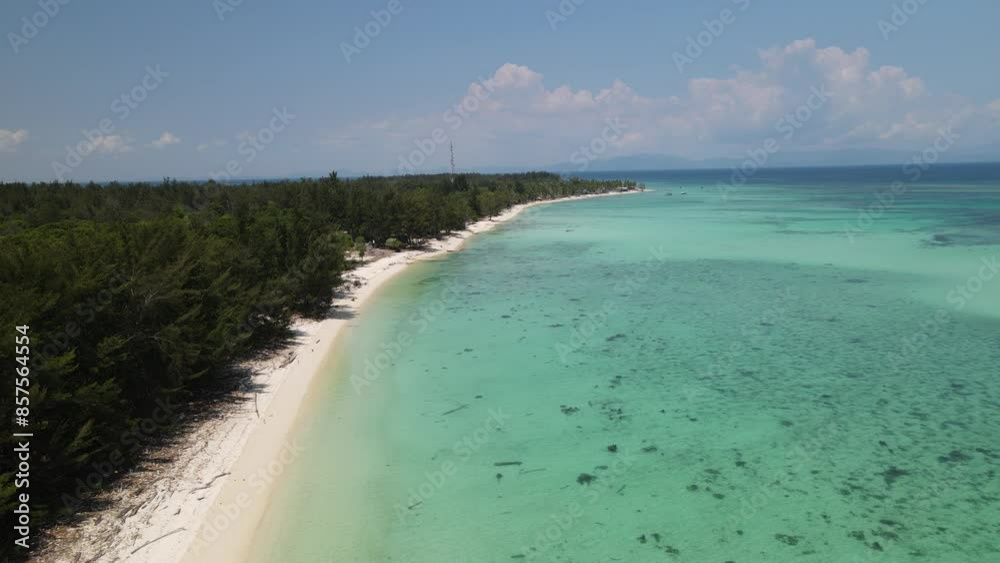 The aerial view of Mantanani Island in the Sabah state of Borneo The aerial view of Mantanani Island in the Sabah state of Borneo
