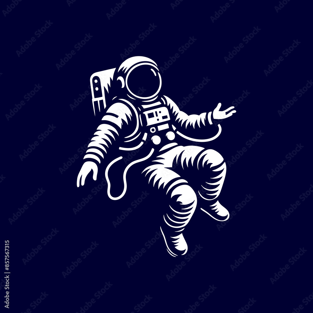 illustration silhouette of astronaut illustration silhouette of astronaut