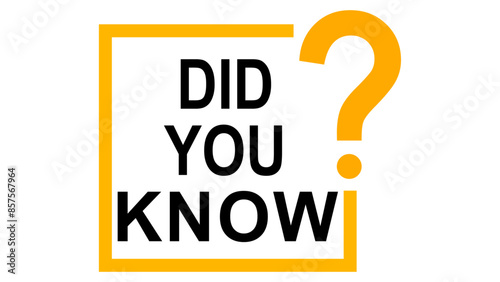 Did You Know Vector Illustration