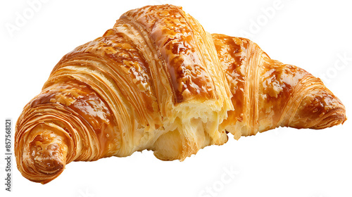 Obraz na płótnie Fresh croissant isolated on the white background
w salonie
