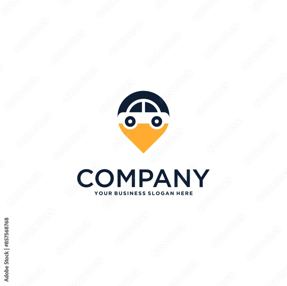 Naklejka premium car parking logo design