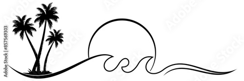 palm trees on the beach 